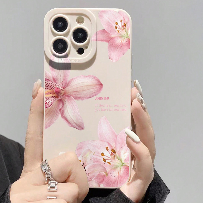 Phone Cases Xr Iphone - Niebieskie, kwiatowe, malowane silikonowe etui INS