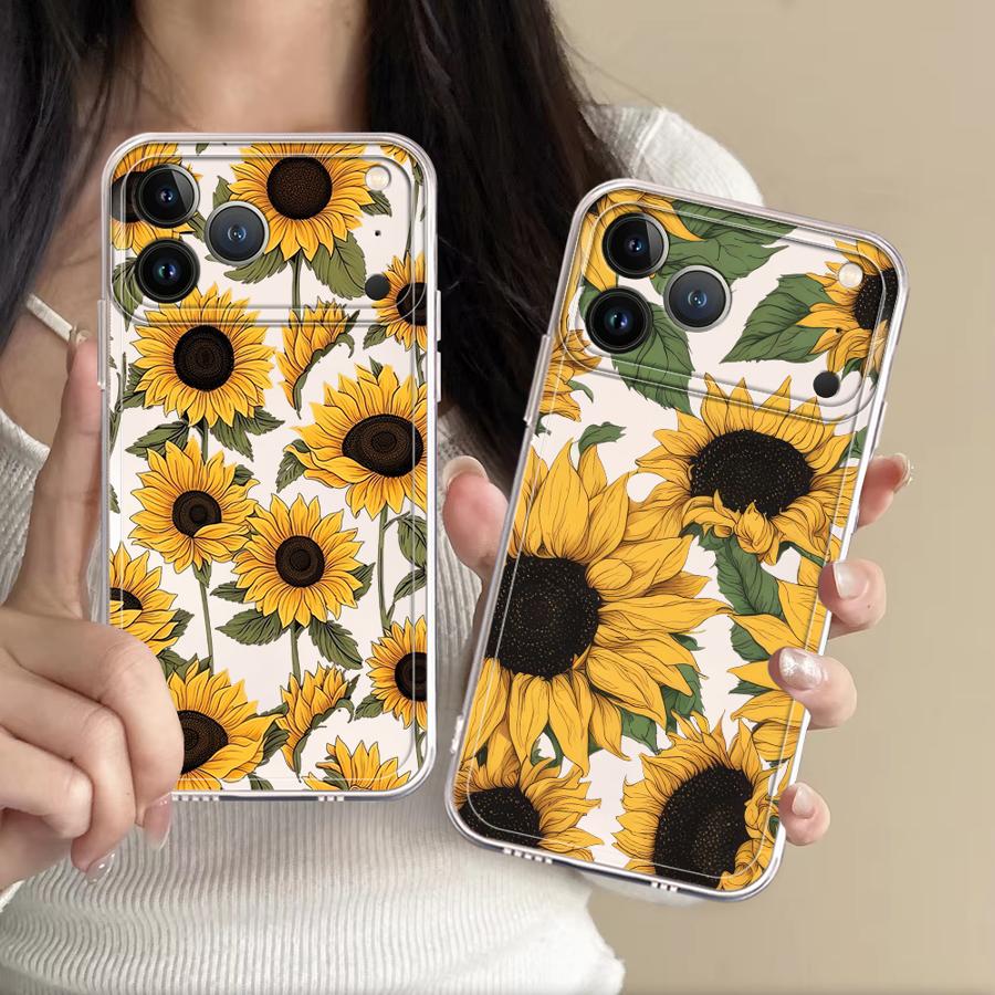 Phone Cases Xr Iphone - Etui z uroczym wzorem słonecznika na