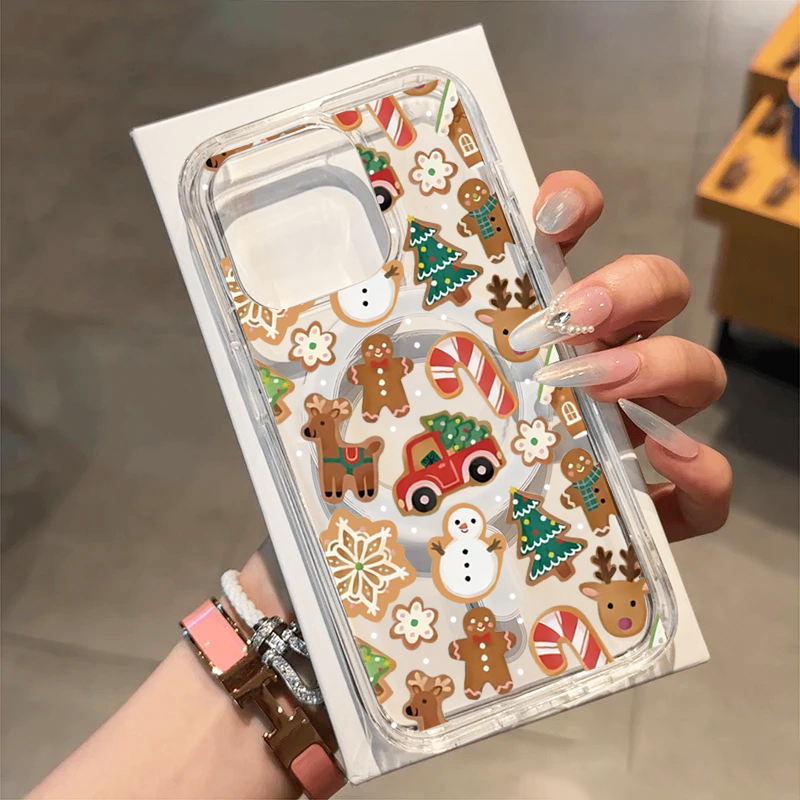 Phone Cases Iphone 13 - Magnetyczne, urocze etui z motywem bałwana,